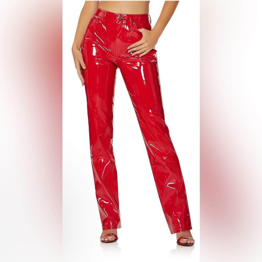 AFRM Heston Straight Leg Faux Leather Pants